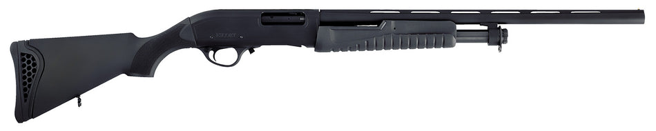 Escort HEFH2022051Y Field Hunter Youth 20 Gauge Pump Shotgun, 3" Chamber, 4+1, 22" Vent Rib Barrel, Black Synthetic Stock