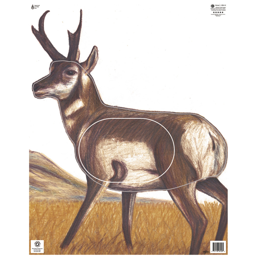 Maple Leaf NFAA Group 2 Antelope Animal Round Target Face