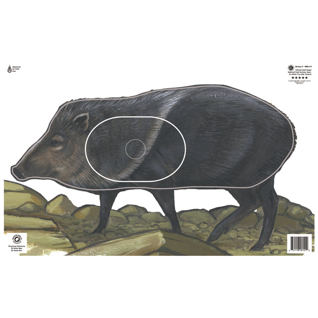 Maple Leaf NFAA Group 3 Javelina Animal Round Target Face