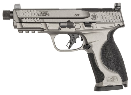 Smith & Wesson 14162 M&P M2.0 Full Size 9mm Pistol, 17+1 Capacity, 4.63" Threaded Barrel, Gray