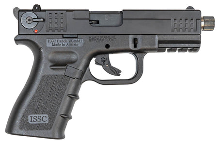 ISSC 111010 M22 Gen 2 22 LR 10+1 4.10" Threaded Barrel, Front & Rear Serrated Steel Slide, Polymer Frame w/Picatinny Accessory Rail, Black Textured Polymer Grip