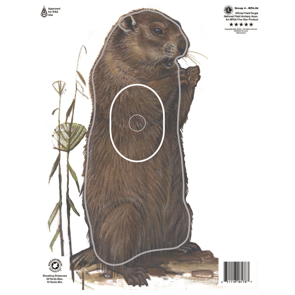 Maple Leaf NFAA Animal Round Group 4 Woodchuck Target