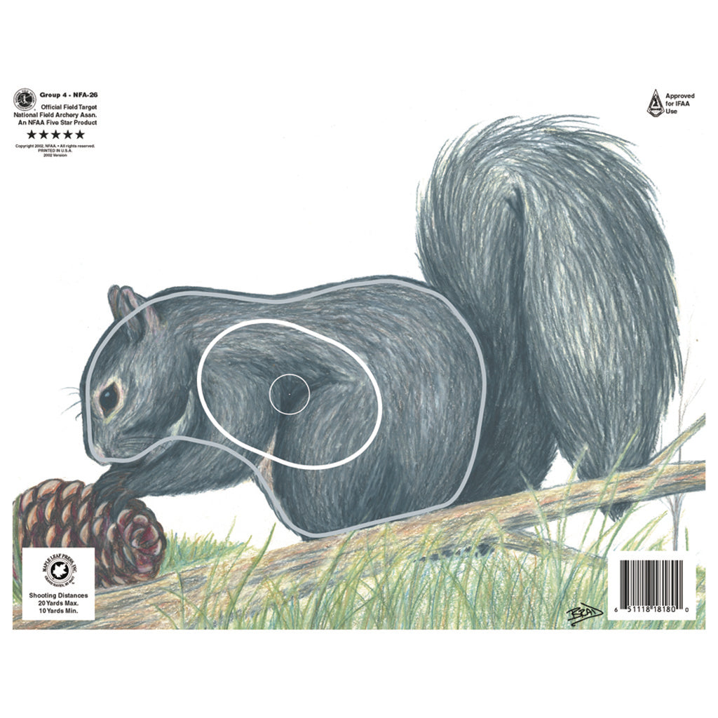 Maple Leaf NFAA Animal Round Group 4 Squirrel Target