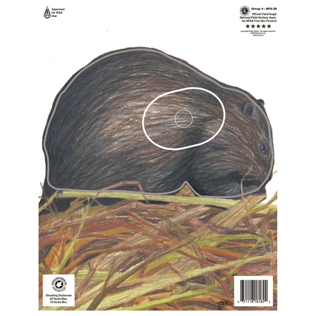 Maple Leaf NFAA Animal Round Group 4 Muskrat Target