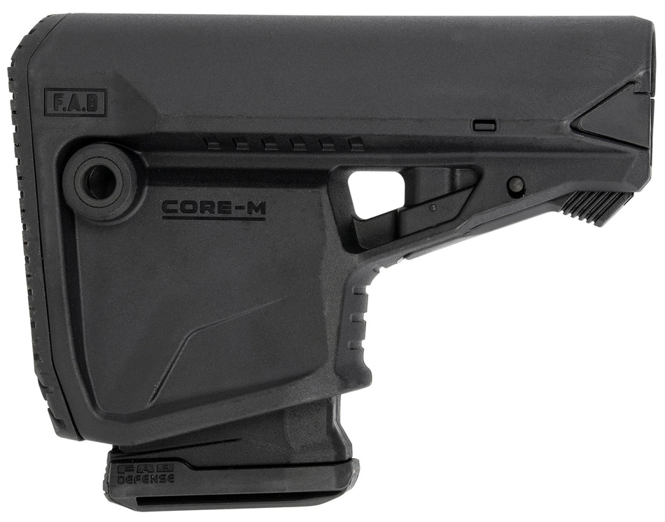 FAB Defense GL-Core Survival Buttstock Black - Integrated AR-Platform Magazine Carrier, Mil-Spec & Commercial Tube Compatible