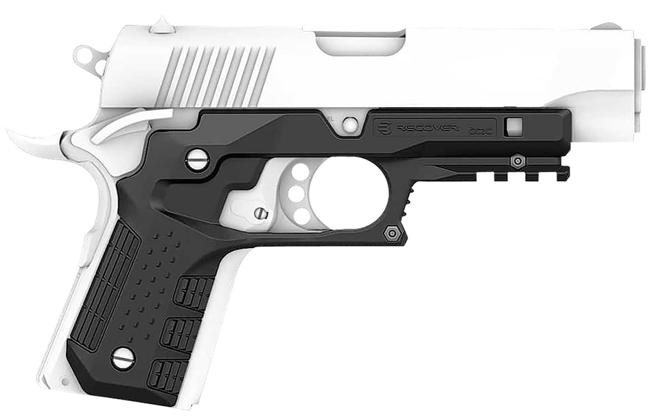 Recover Tactical CC3C-01 Compact 1911 Black Polymer Grip and Rail System