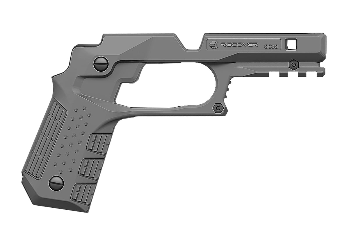 Recover Tactical CC3C-04 Gray Polymer Picatinny Grip Rail for Officers 1911