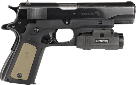 Recover Tactical Black Polymer Grip & Rail Frame for Standard 1911 w/ Black and Tan Panels (CC3P0102)