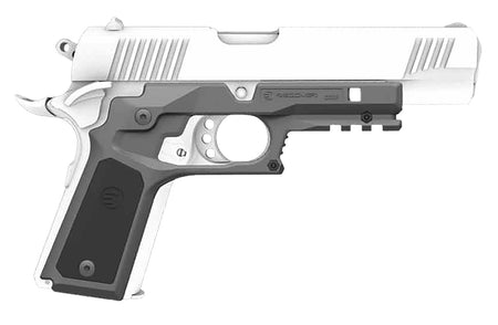 Recover Tactical Gray Polymer Grip & Rail Frame for Standard 1911 w/ Black and Gray Panels (CC3P0401)