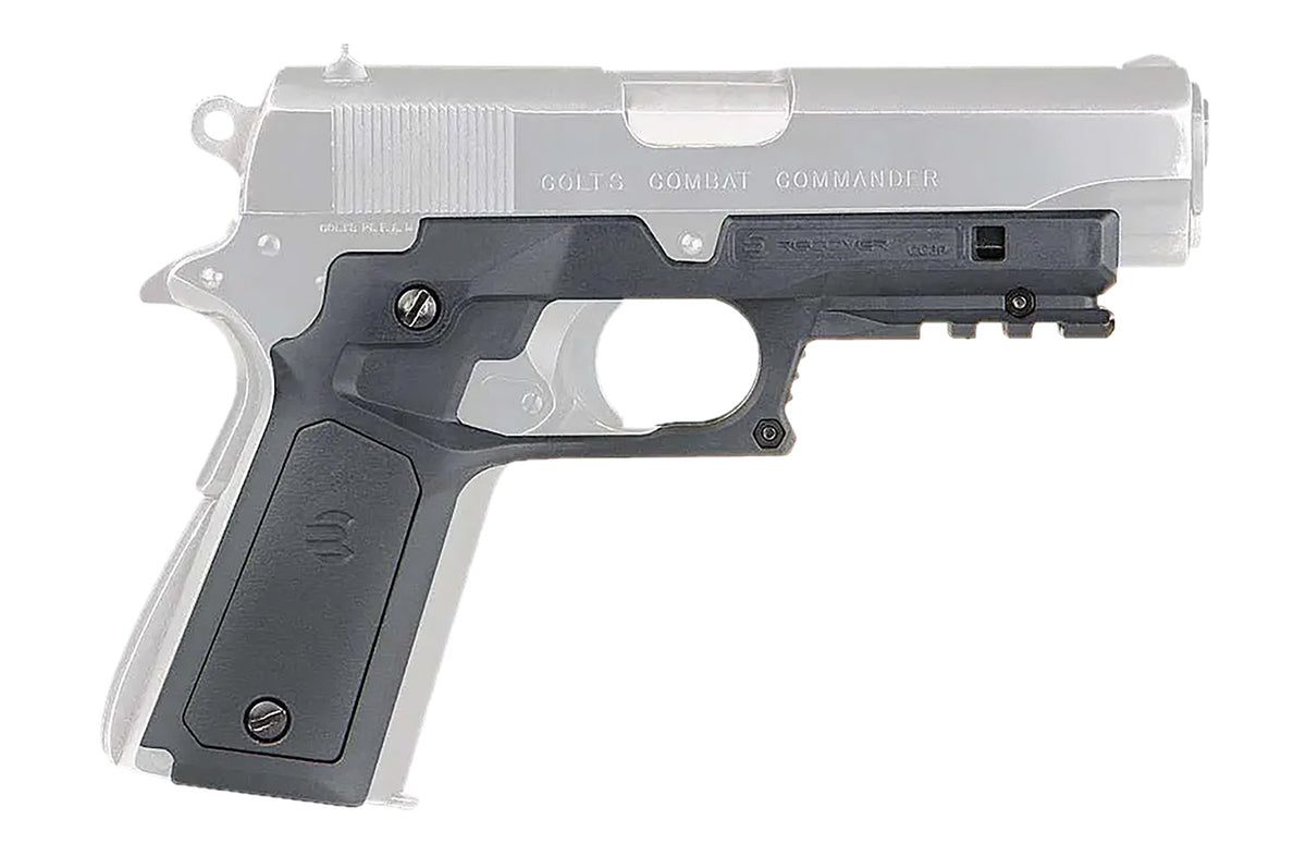 Recover Tactical Gray Polymer Grip & Rail Frame for Standard 1911 w/ Light and Dark Gray Panels (CC3P0504)
