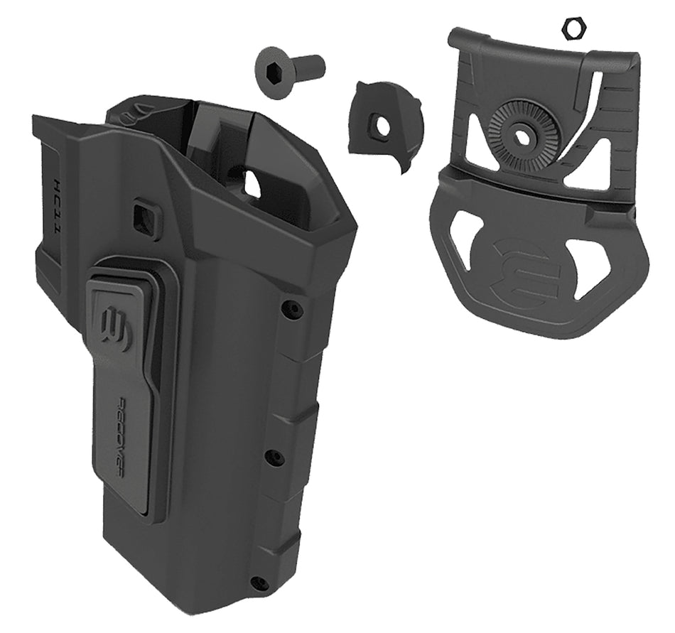 Recover Tactical HC11AR01 Active Retention Outside Waistband Holster Black Fits 1911