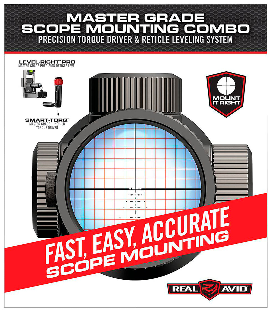 Real Avid Master Grade Scope Mounting Combo AVMSMK Torque Driver and Leveling System