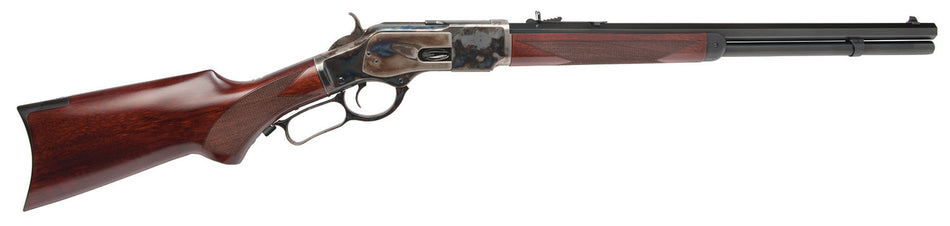 Cimarron CA204 1873 Short Deluxe .45 Colt Rifle, 10+1 Capacity, 20" Blued Octagon Barrel, Color Case Hardened Receiver