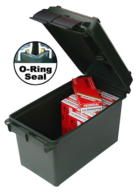 MTM Case-Gard AC50C40 Black Polypropylene 50 Caliber Rifle Ammo Storage Can