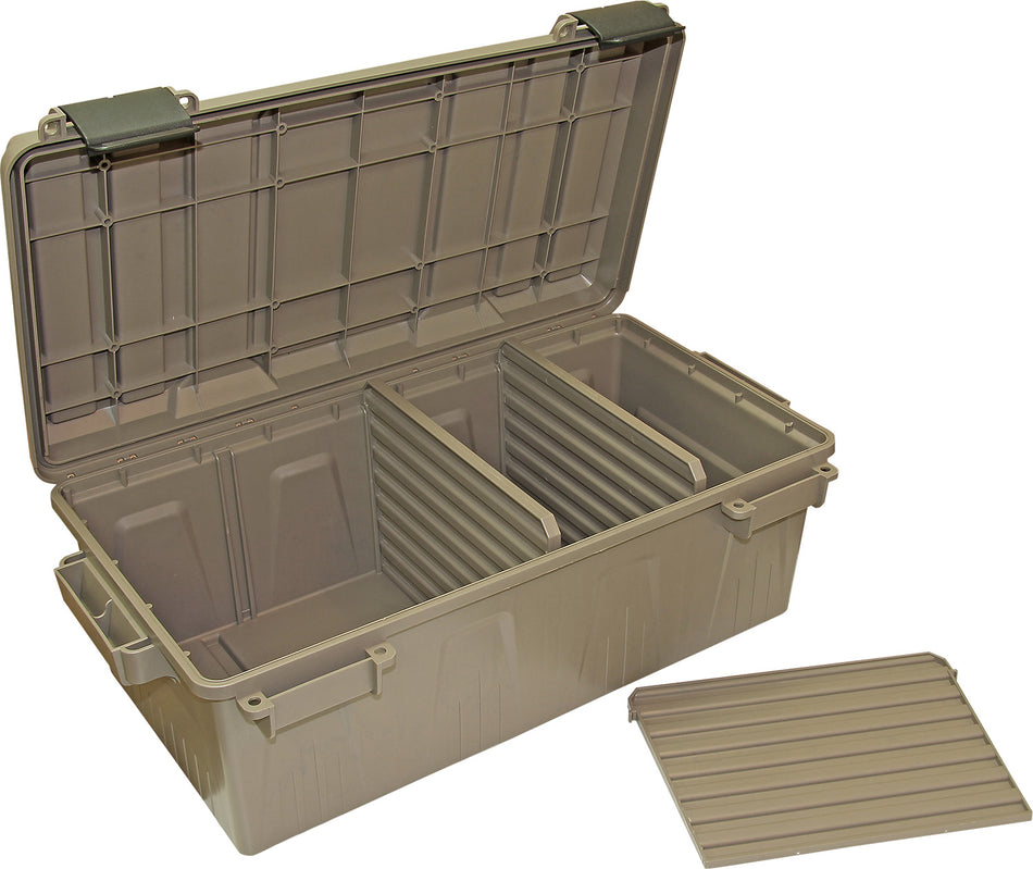 MTM Case-Gard ACDC30 Beige Polypropylene Ammo Crate Divided Utility Storage Box 21x11.2x7.5