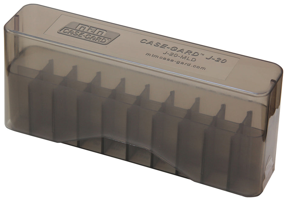 MTM Case-Gard J20MLD41 20-Round Slip-Top Rifle Ammo Box 30-30 Win/45-70 Gov Clear Smoke