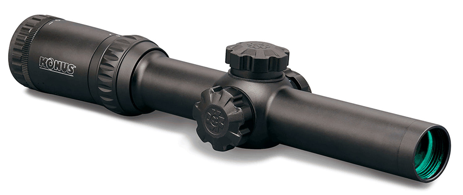 Konus 7184 KonusPro M-30 Black 1-4x24mm 30mm Tube Illuminated Dual Blue/Red Circle Dot Reticle