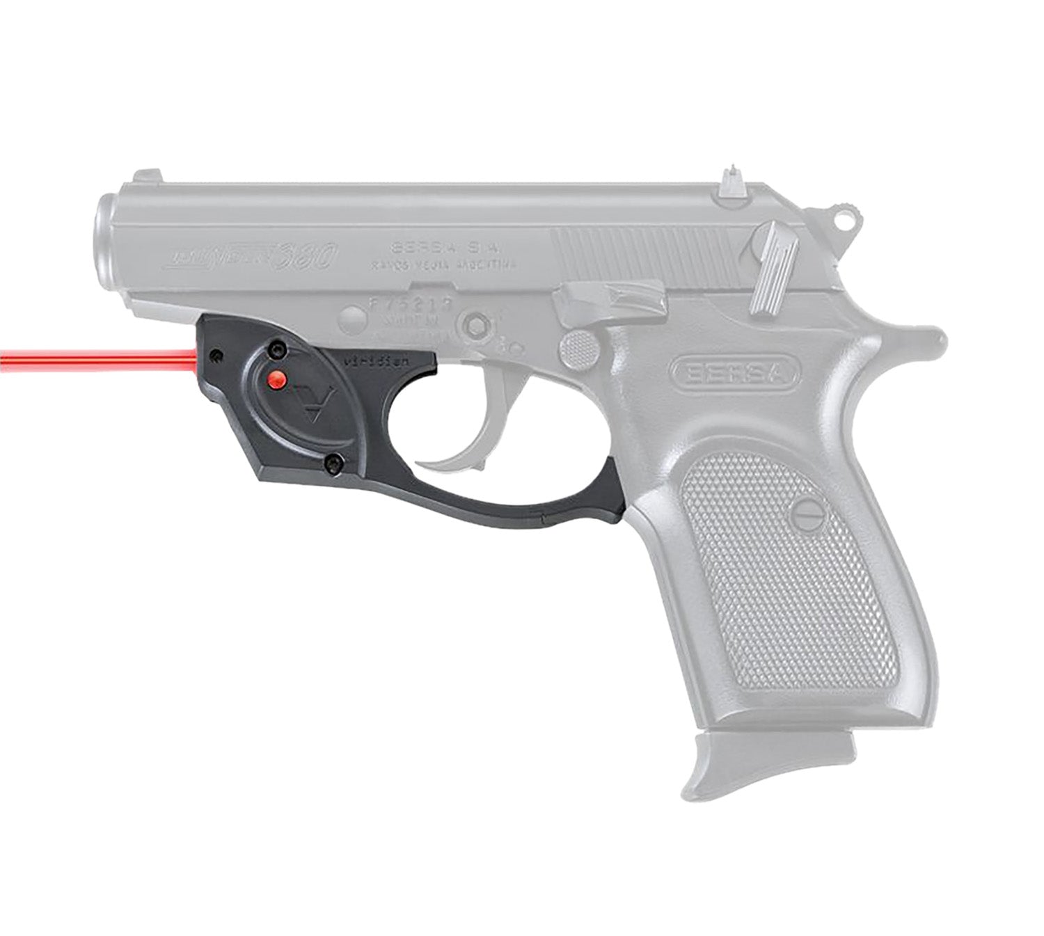 Viridian E-Series 9120006 Red Laser Sight Bersa Thunder 380 Ambidextrous On/Off Black