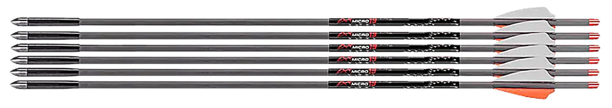 Axe Crossbows AX440 .166 Micro-Diameter Crossbow Bolts Gray/Orange/White 19" 6 Pack