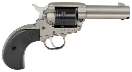 Ruger 2016 Wrangler 22 LR 6 Shot 3.75" Silver Cerakote Steel Barrel, Silver Cerakote Aluminum Frame, Black Cerakote Cylinder, Black Birdshead Grip, Exposed Hammer
