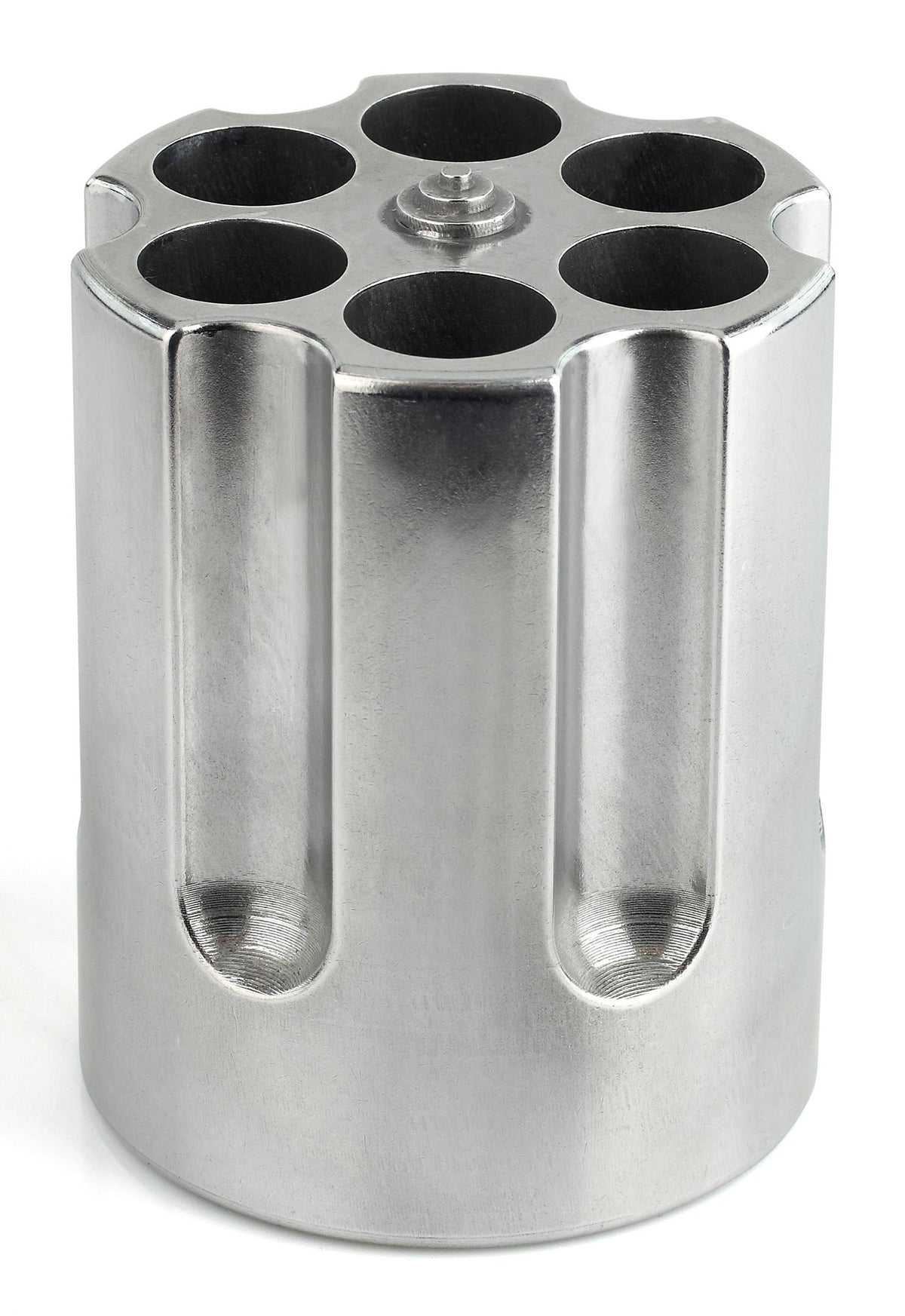 Caliber Gourmet CBG1007 Revolver Cylinder Pen Holder Silver Aluminum Desk Accessory