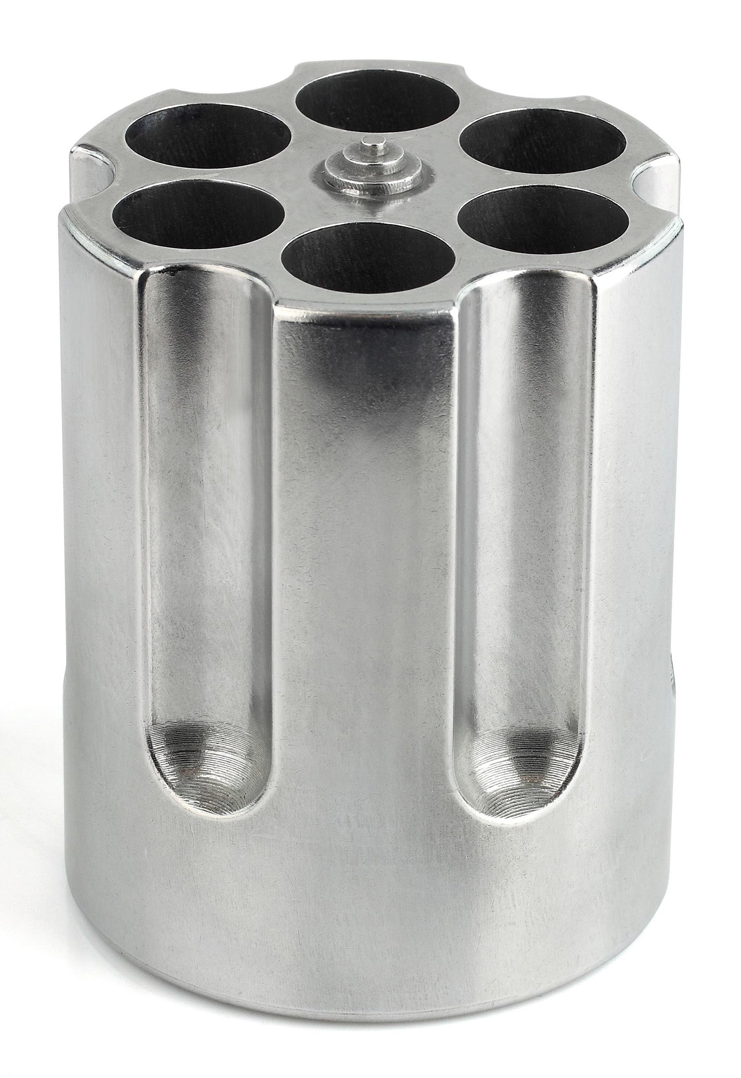 Caliber Gourmet CBG1007 Revolver Cylinder Pen Holder Silver Aluminum Desk Accessory