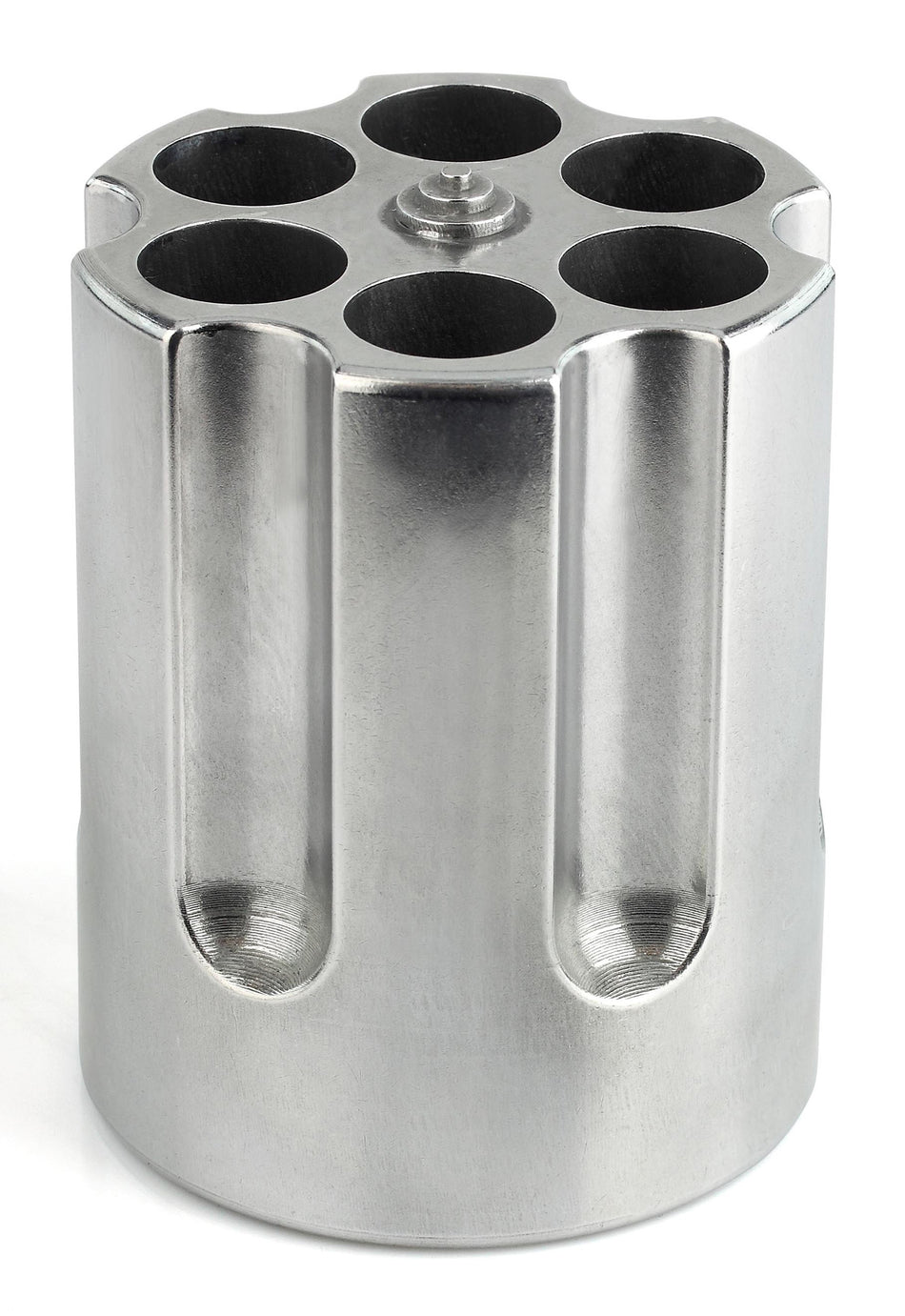 Caliber Gourmet CBG1007 Revolver Cylinder Pen Holder Silver Aluminum Desk Accessory