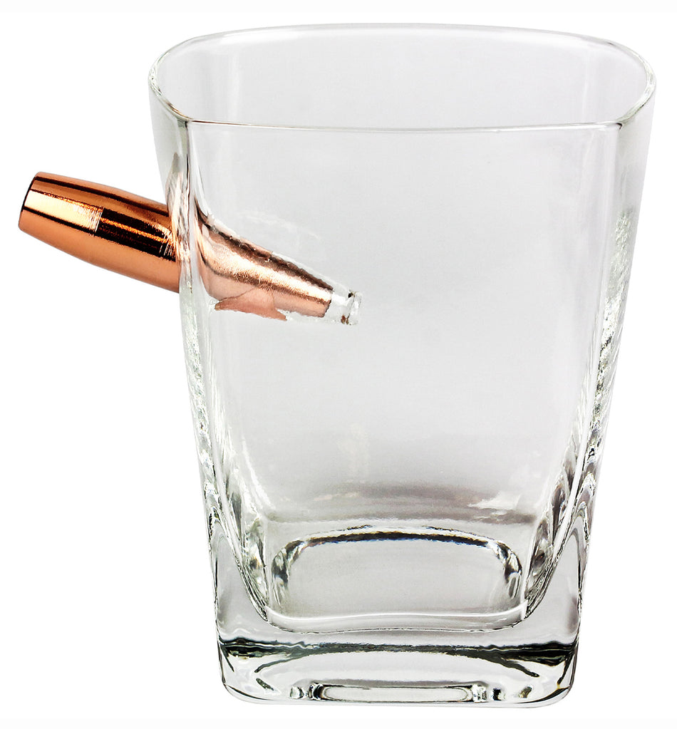 Caliber Gourmet CBGLMSWHISKEY Novelty Bullet Whiskey Glass Clear - Party Gift