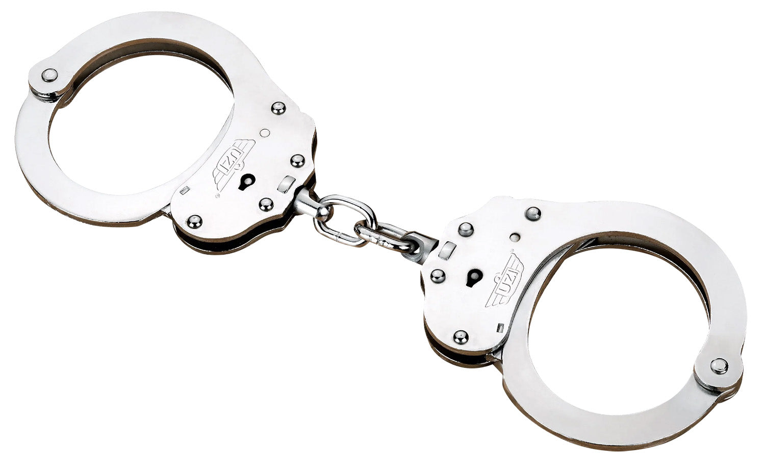 Uzi UZIHCEUSCNIJ NIJ Silver Steel Handcuffs 22 Locking Positions
