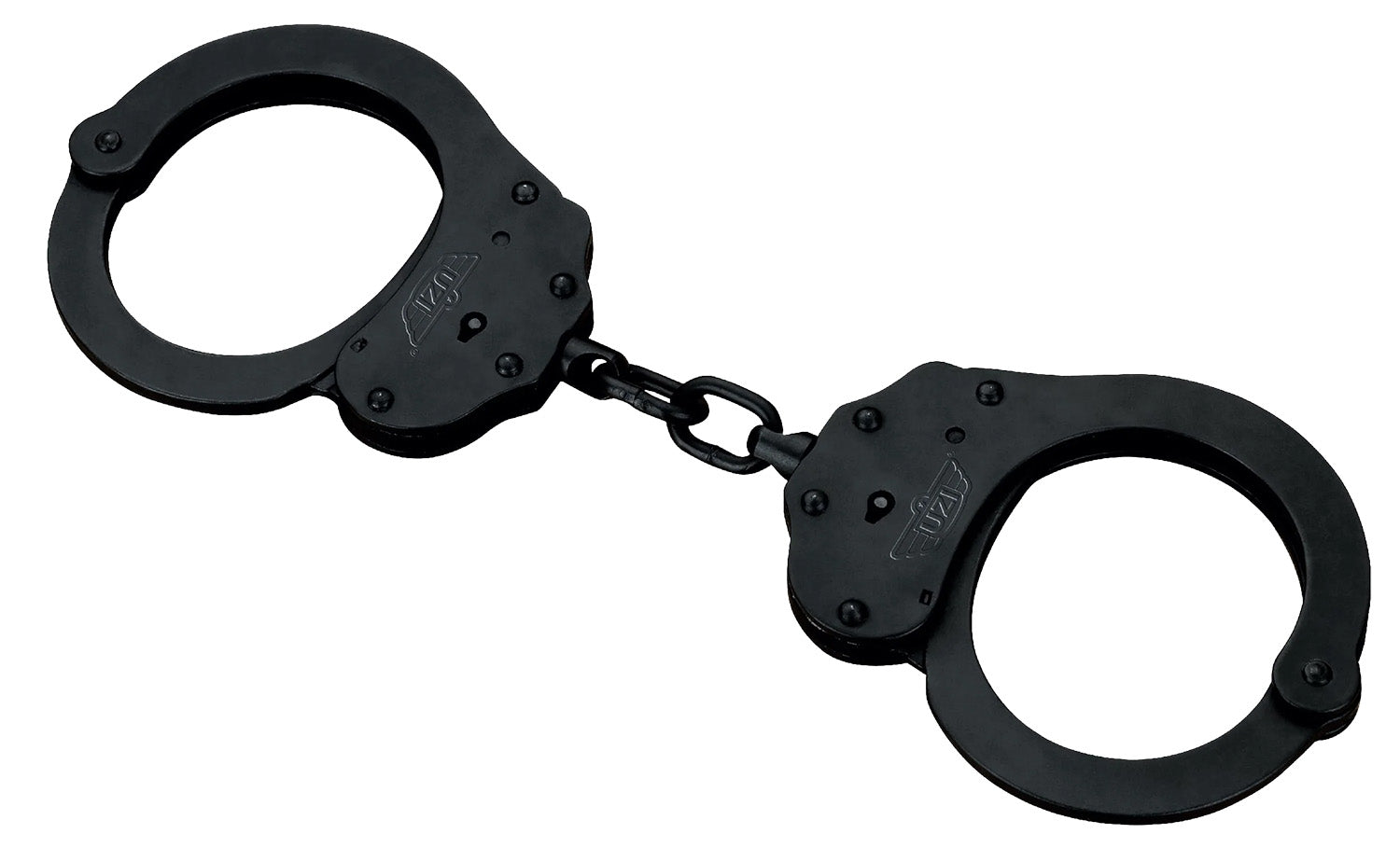 Uzi UZIHCEUBCNIJ NIJ Black Steel Handcuffs 22 Locking Positions