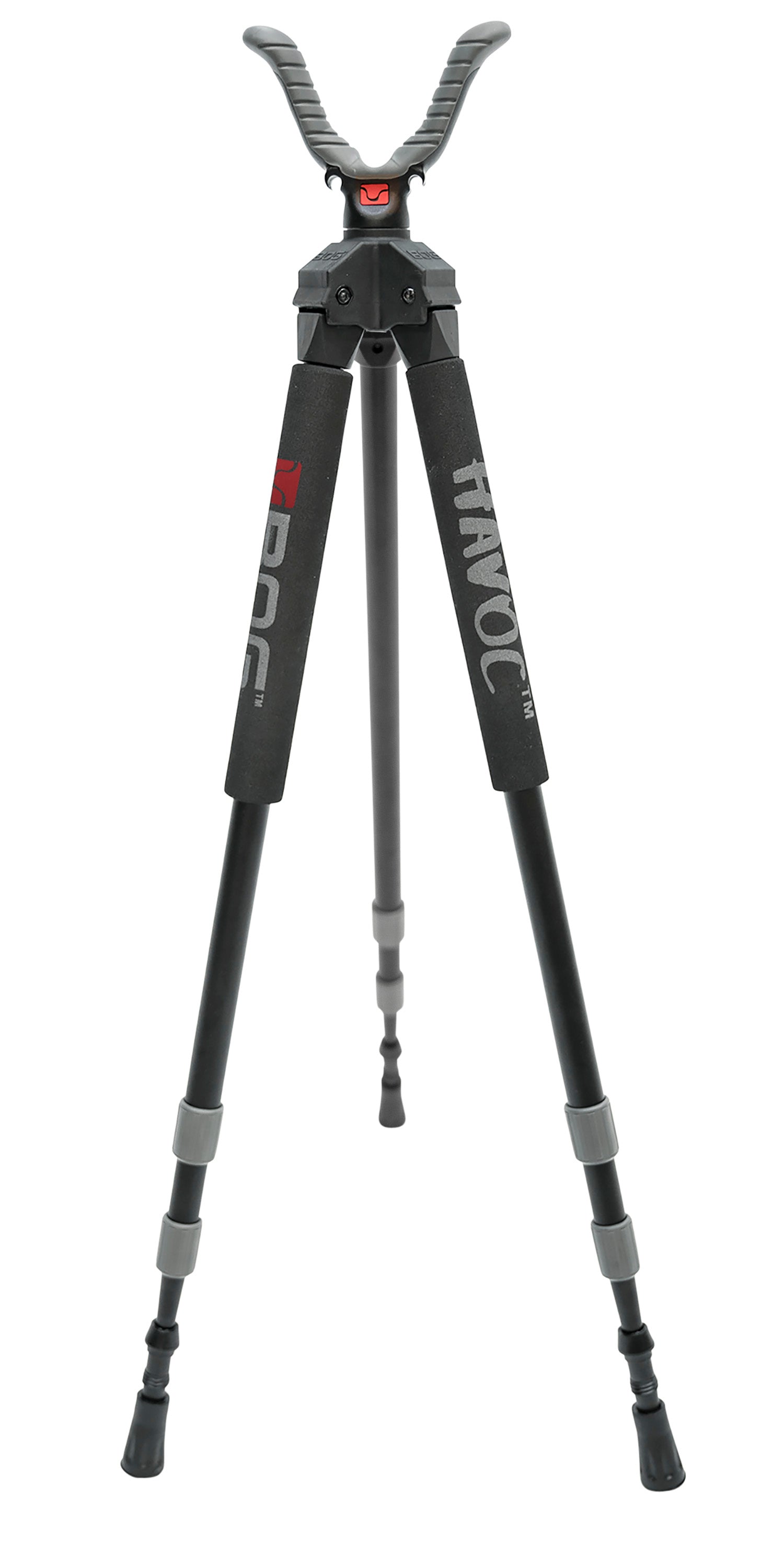 Bog-Pod Havoc Tripod Black Finished Aluminum with Foam Grip and Rubber Feet 360 Degree Pan 22"-50"