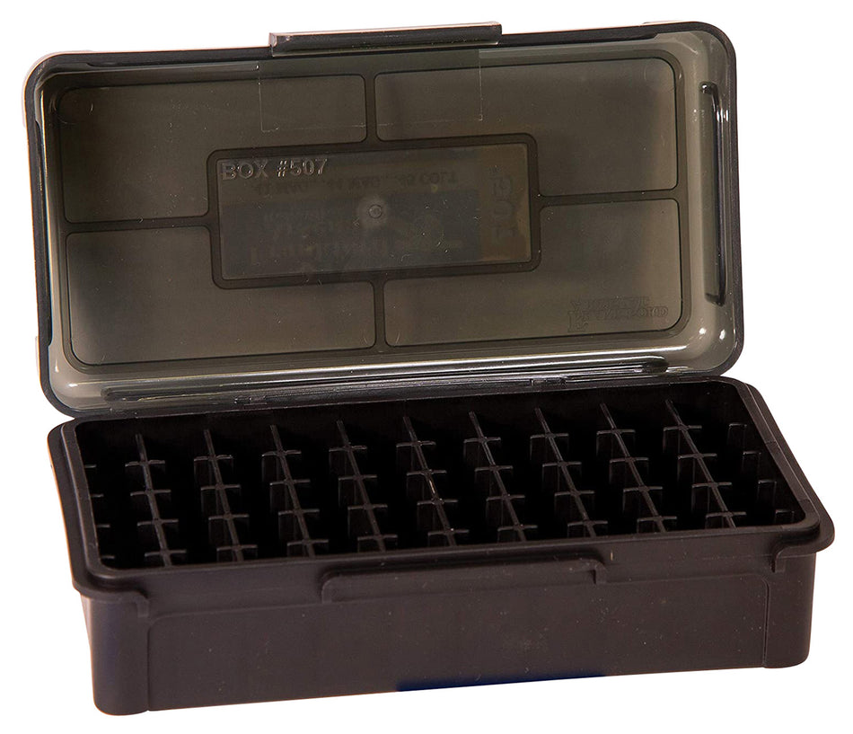 Frankford Arsenal 50-Round Hinge-Top Ammo Storage Box 6.5/243/308 Black Polymer