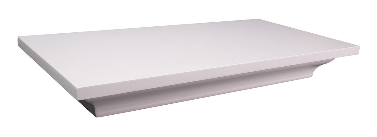 Lockdown 1117247 White Wood Hidden Compartment Shelf Magnetic Latch 2 Handguns