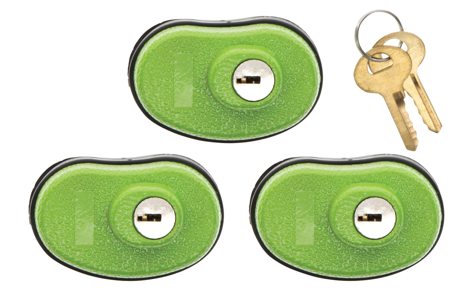 Lockdown Keyed Trigger Lock Green Rubber 3 Pack Model 1118825