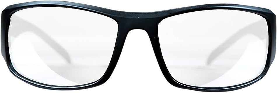 M&P 110168 Thunderbolt Full Size Shooting Glasses Clear Mirror Lens Black Frame with Case