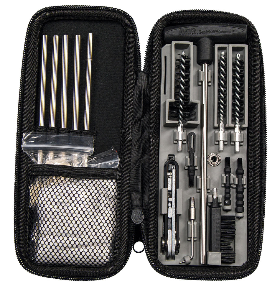 M&P Accessories 1084758 Portable Rifle Cleaning Kit .22/.30 Cal Zippered Case