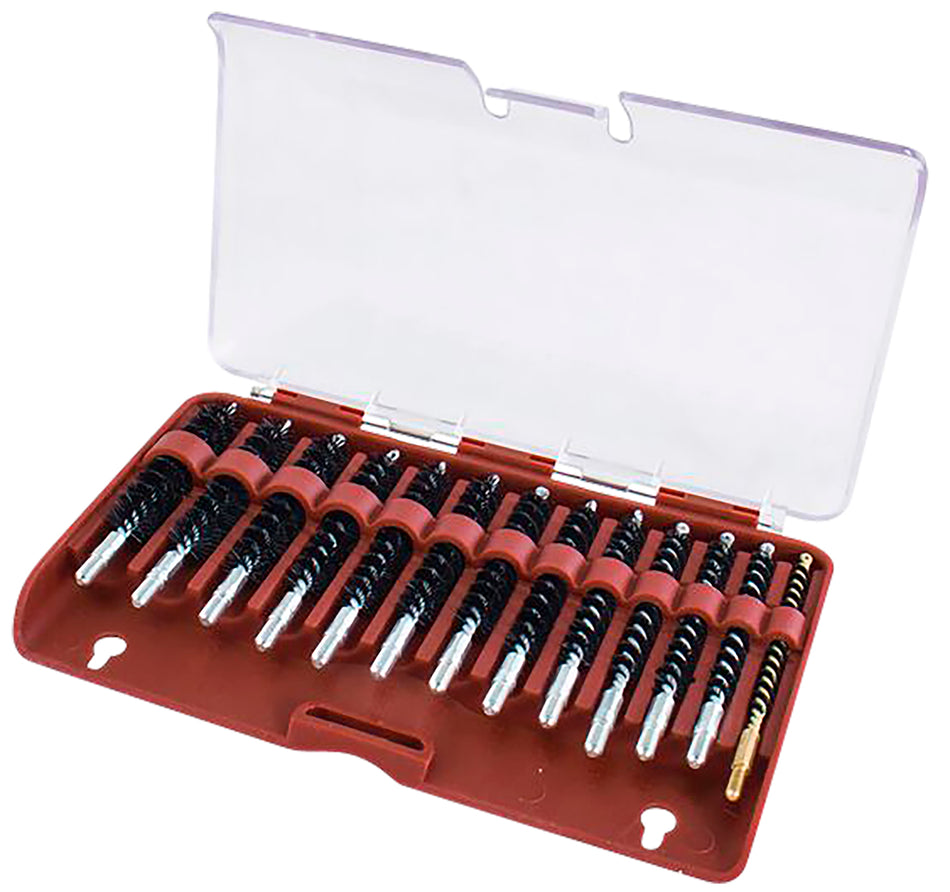 Tipton 615333 Rifle Bore Brush Set .17 to .45 Cal Bronze and Nylon with Storage Box