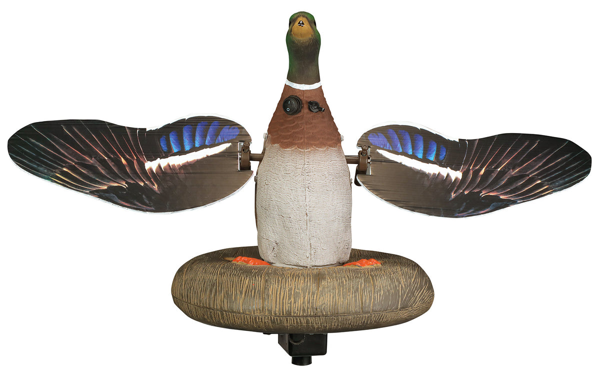 Higdon XS Floating Flasher Mallard Drake Decoy, Multi-Color, Rechargeable 12V with Quick-Charge Port