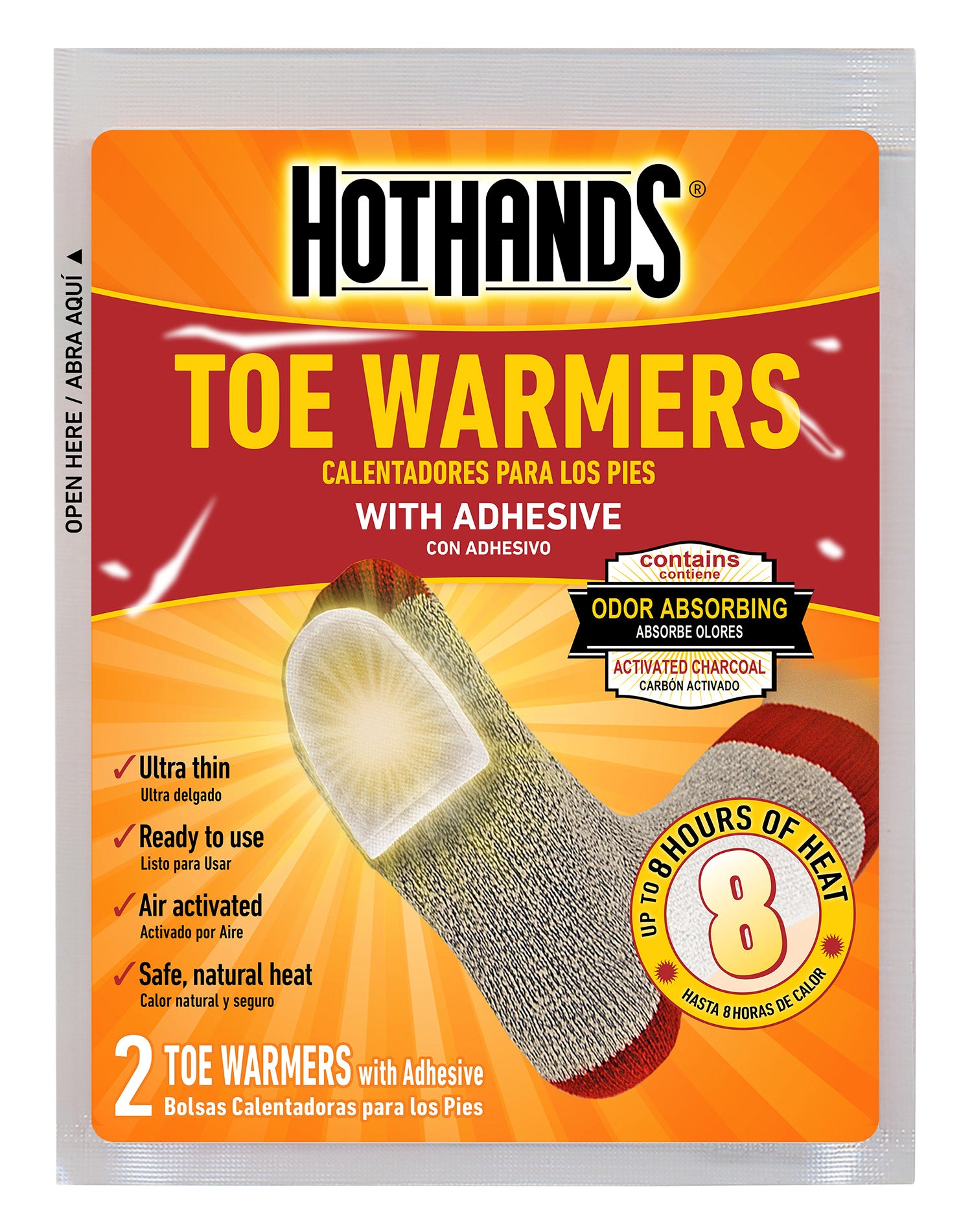 HotHands Toe Warmers TT240U Ultra-Thin Disposable Heat Packs 40 Pair
