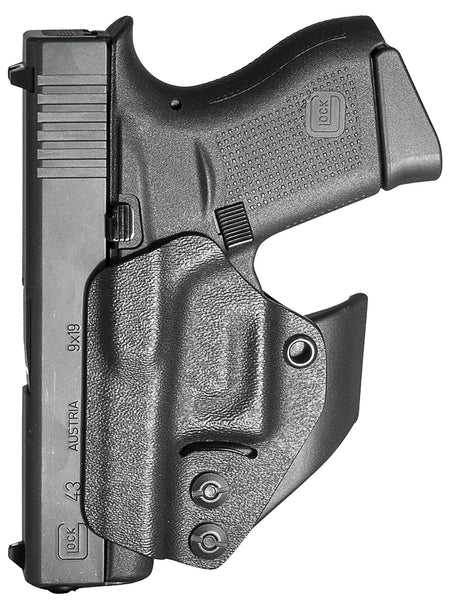 Mission First Tactical Minimalist Ambidextrous IWB Holster Black Polymer for Glock 42/43/43X/48