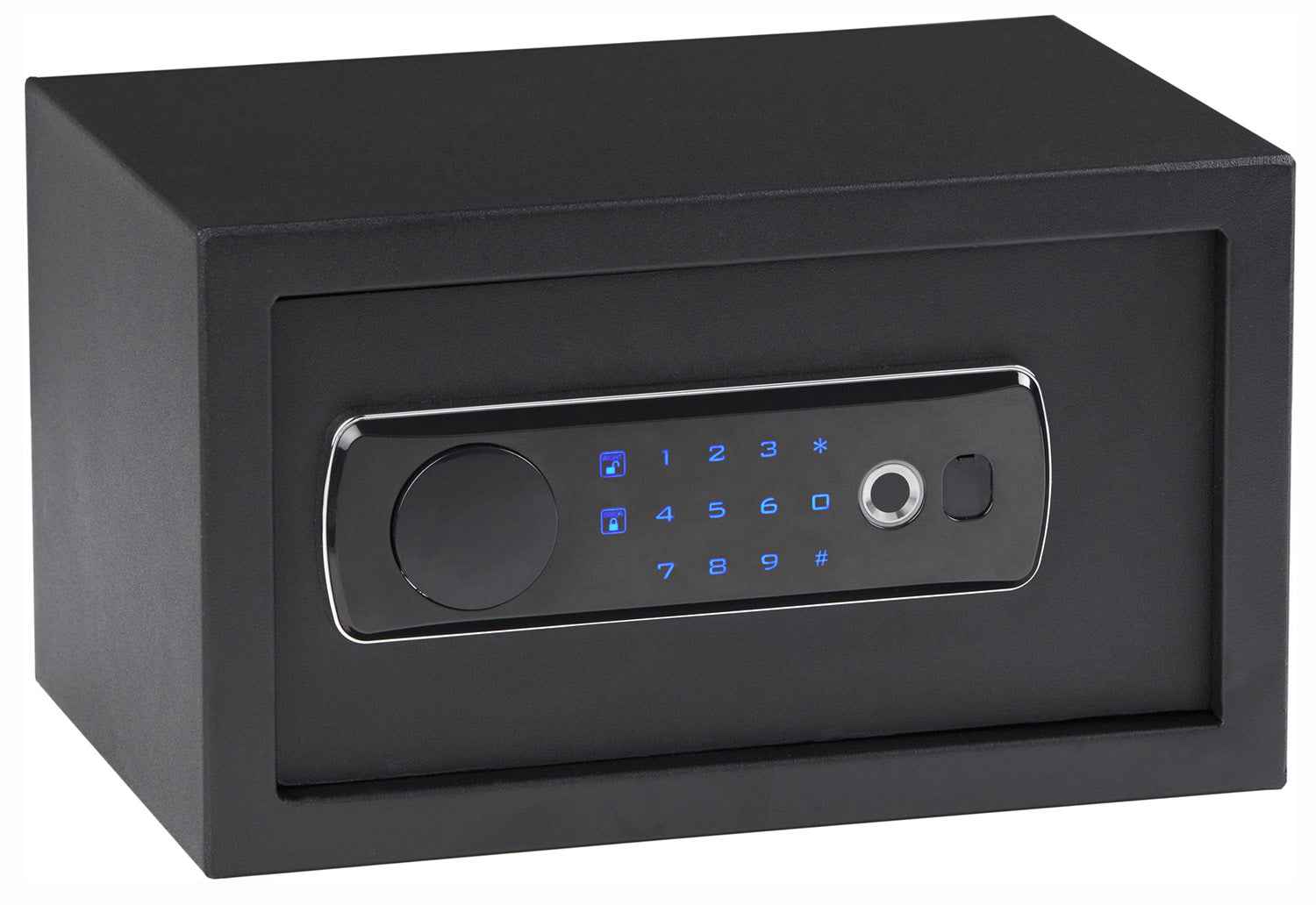 Bulldog BD5010 Duo LED Biometric Pistol Vault 12-Digit Keypad & Key Entry Black Powder Coated Steel