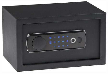 Bulldog BD5010 Duo LED Biometric Pistol Vault 12-Digit Keypad & Key Entry Black Powder Coated Steel