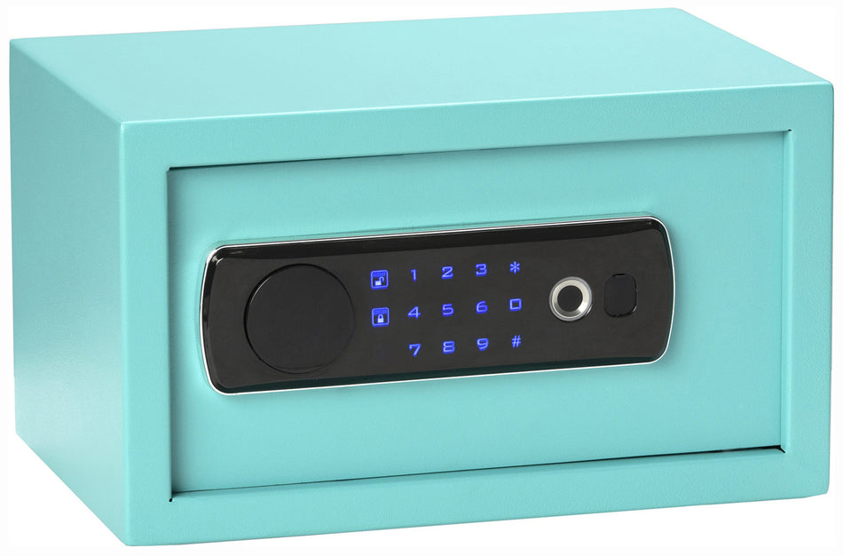 Bulldog BD5012 Duo LED Biometric Pistol Vault 12-Digit Keypad & Key Entry Teal Powder Coat Steel