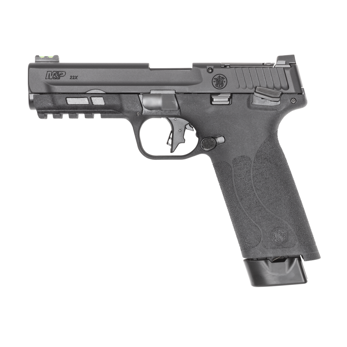 Smith & Wesson 14312 M&P 22x Full Size Frame 22 LR 20+1 4.10" Black Armornite Threaded Barrel, Black Armornite Optic Cut/Serrated Slide, Black Polymer Frame w/Picatinny Rail, Textured Grip