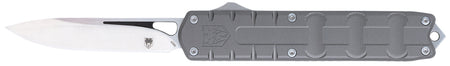 CobraTec CTEGRYM390DNS Enforcer 3.25" OTF Drop Point M390 Blade Gray Aluminum Handle CNC Machined