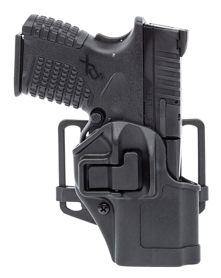 Blackhawk 410576BKR Serpa CQC OWB Size 76 Black Polymer Belt Loop/Paddle Compatible with Glock 48 RH
