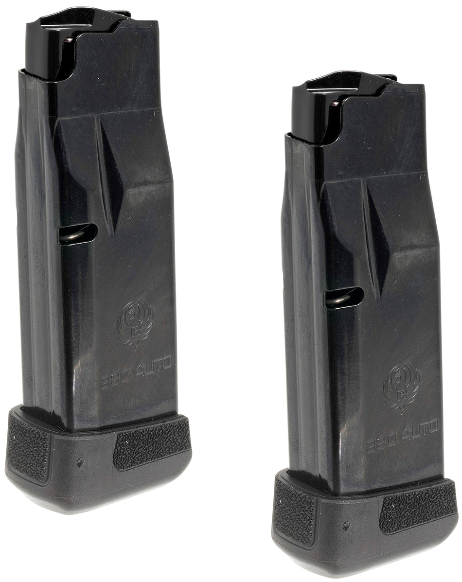Ruger 90736 LCP Max .380 ACP 12-Round Blued Steel Magazines - 2 Per Pack