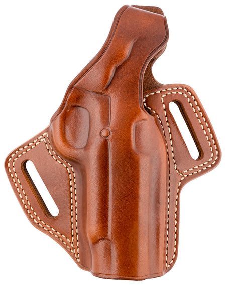 Galco Fletch FL266R OWB Tan Leather Belt Slide for 4" to 4.25" 1911 Pistols Right Hand