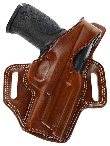 Galco Fletch FL652R OWB Tan Leather Belt Slide for S&W M&P Shield Ruger Max-9 FN 503 Right Hand
