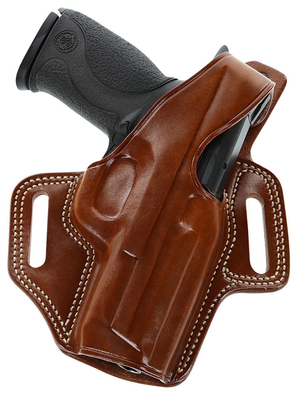 Galco Fletch FL652R OWB Tan Leather Belt Slide for S&W M&P Shield Ruger Max-9 FN 503 Right Hand